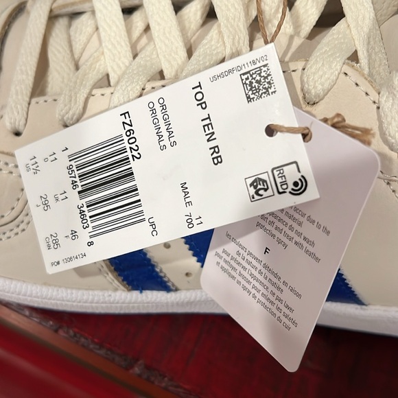 Mens Size 11 - Adidas Originals Top Ten RB Hi Cream Blue White Sneakers FZ6022 - Picture 6 of 6